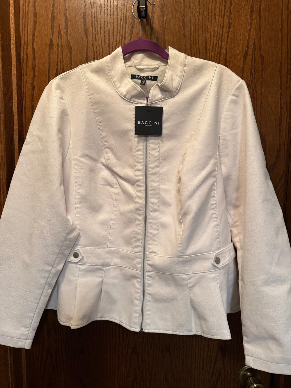 NWT Women’s Plus Baccini Faux Leather Jacket - 2X